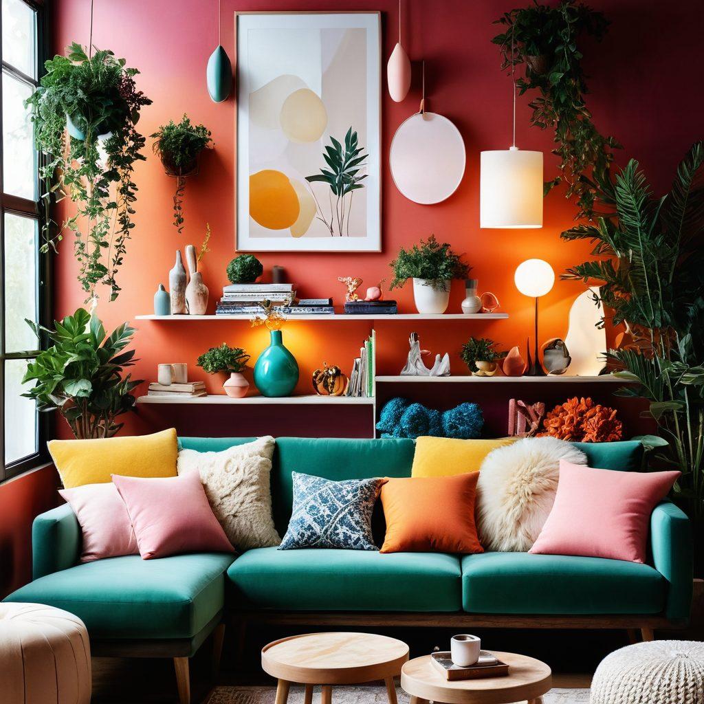 A vibrant and modern collage showcasing an array of unique adult playthings, elegantly arranged in a cozy, inviting setting. Emphasize playful textures and shapes, with soft lighting casting warm glows. Include subtle hints of nature like soft flowers or lush greenery in the background to imply exploration and relaxation. Craft a sense of adventure and curiosity, inviting viewers to unlock new experiences. vibrant colors. soft focus. contemporary design.